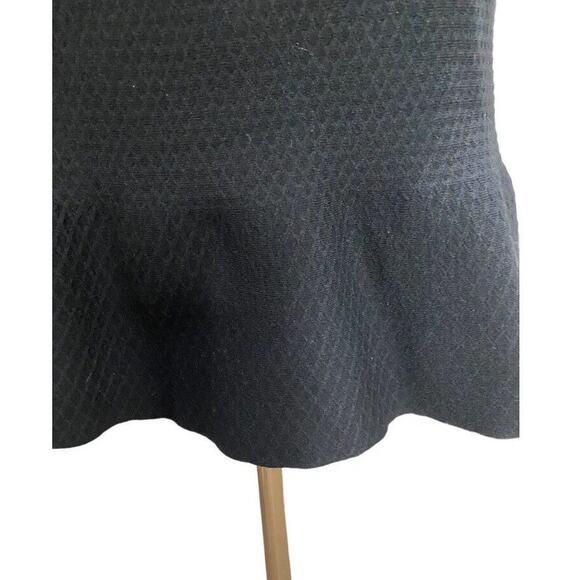 Theory Womens Size Small Black Stretch Knit Textured Mini Skirt - Picture 9 of 10